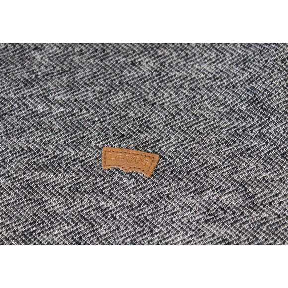 Levis Black Gray Herringbone Pullover Hoodie Drawstring L/S Men's XL #3LGLK1271 - Picture 6 of 12